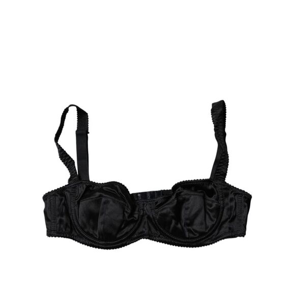 Dolce & Gabbana Other - Dolce & Gabbana Black Silk Stretch Balconette Brassiere Women's Underwear